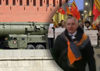 “На Вашингтон”. В Москві пройшов марш із закликом вдарити ядерною зброєю по США (ВІДЕО)