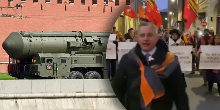 “На Вашингтон”. В Москві пройшов марш із закликом вдарити ядерною зброєю по США (ВІДЕО)