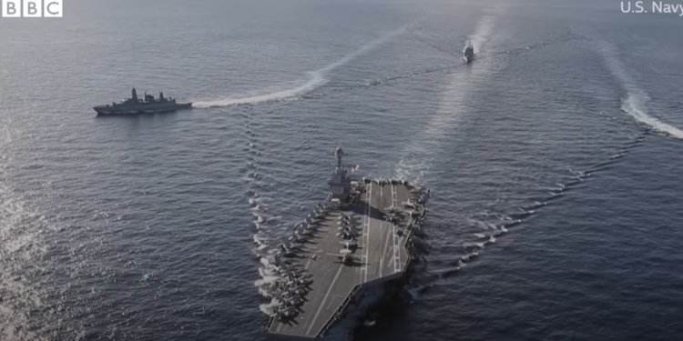 Авіаносець USS Gerald R. Ford вже біля берегів Європи (ВІДЕО)