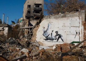 Бенксі створив уже сім муралів в Україні (ФОТО)