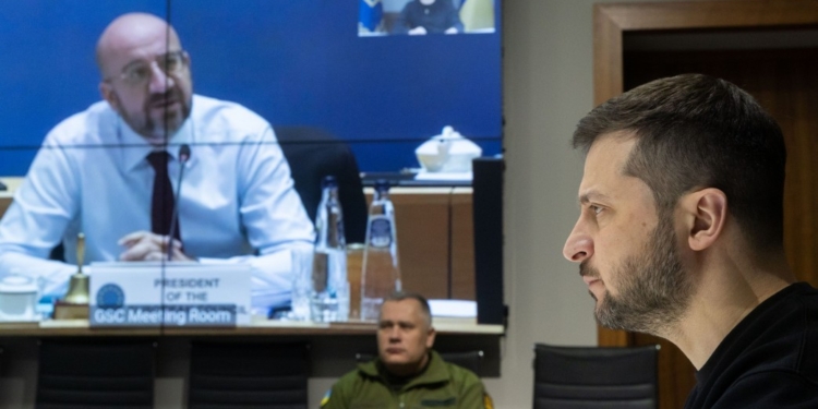 Макрофінансова підтримка України та посилення санкцій ЄС проти Росії – це також зброя в захисті свободи. Виступ Зеленського на засіданні Європейської Ради (ВІДЕО)