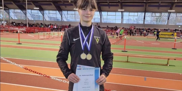 Юна миколаївська легкоатлетка на змаганнях в Німеччині зробила переможний дубль