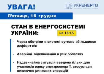 В Укренерго розповіли, як будуть діяти після сьогоднішньої ракетної атаки