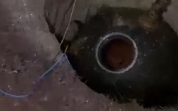 На морське узбережжя Миколаївщини штормове море знов винесло якірну міну (ВІДЕО)