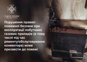 На Миколаївщині через спалах газоповітряної суміші під час експлуатації конвектору загинув 56-річний чоловік
