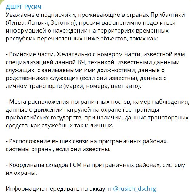 Неонацисти групи "Русич" збирають розвіддані про обʼєкти в Прибалтиці. Можливі теракти, - The Guardian 2