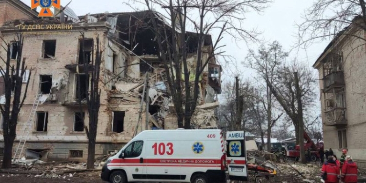 Наслідки ракетного обстрілу по областях