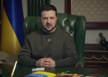 «Тільки вигнання російських окупантів з української землі та ліквідація будь-яких можливостей росії тиснути на Україну та всю Європу означатиме відновлення тиші, безпеки і миру» – звернення Зеленського (ВІДЕО)