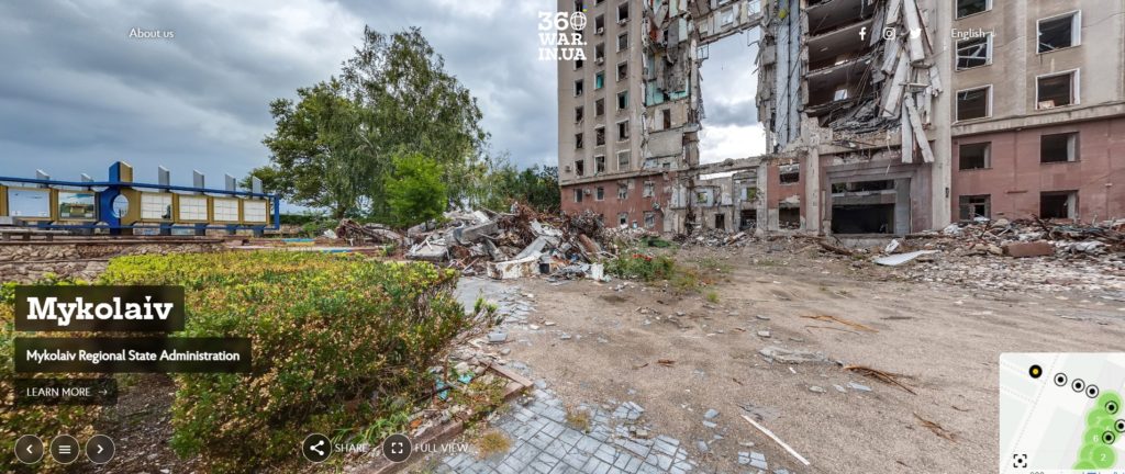 Війна у 360° в Миколаєві: опубліковані 180 панорамних фото 1