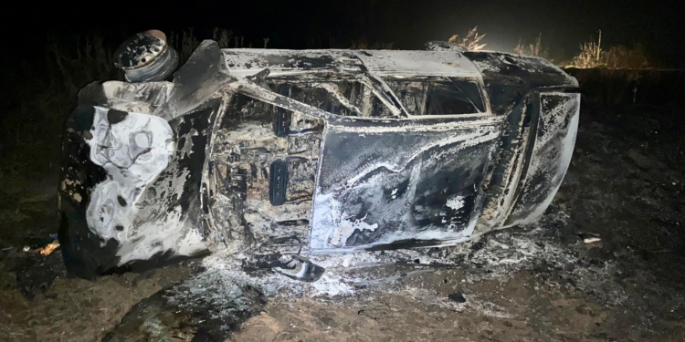 В ДТП на Миколаївщині травмувався водій, автівка згоріла (ФОТО)