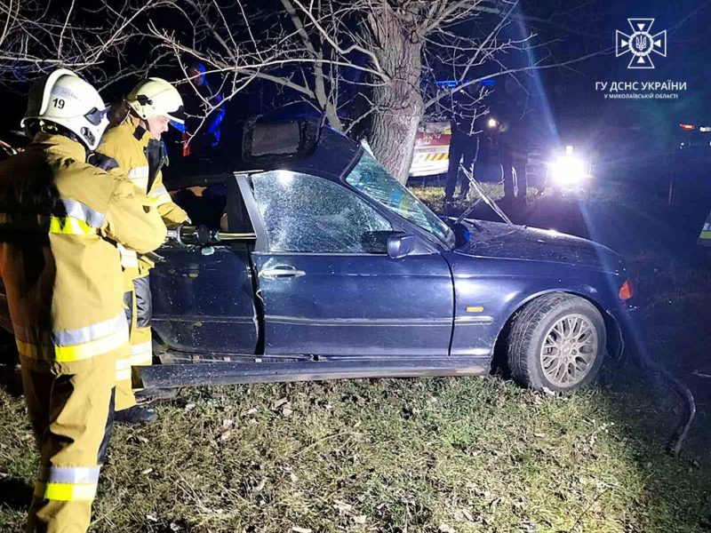 На Миколаївщині BMW врізався в дерево, водій загинув на місці (ФОТО)