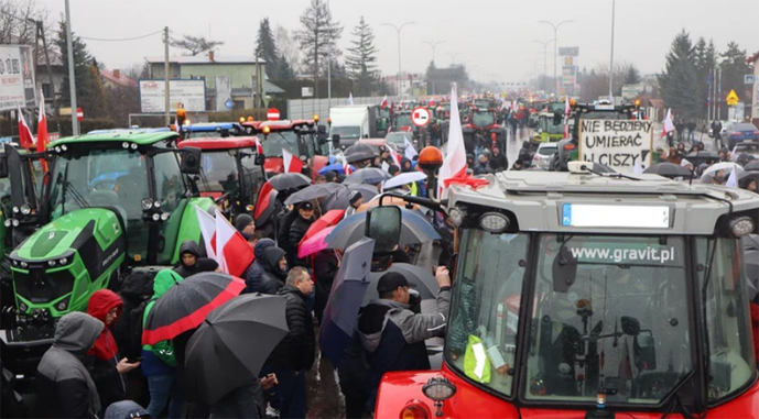 Польські фермери вийшли на протести проти українського зерна (ВІДЕО)
