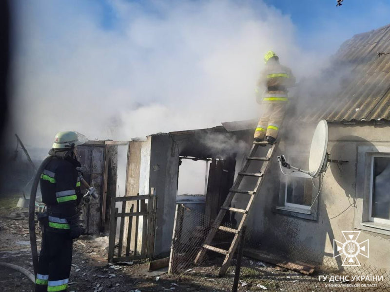 На Миколаївщині за добу виникло 6 пожеж. На одній з них загинув 70-річний чоловік (ФОТО)