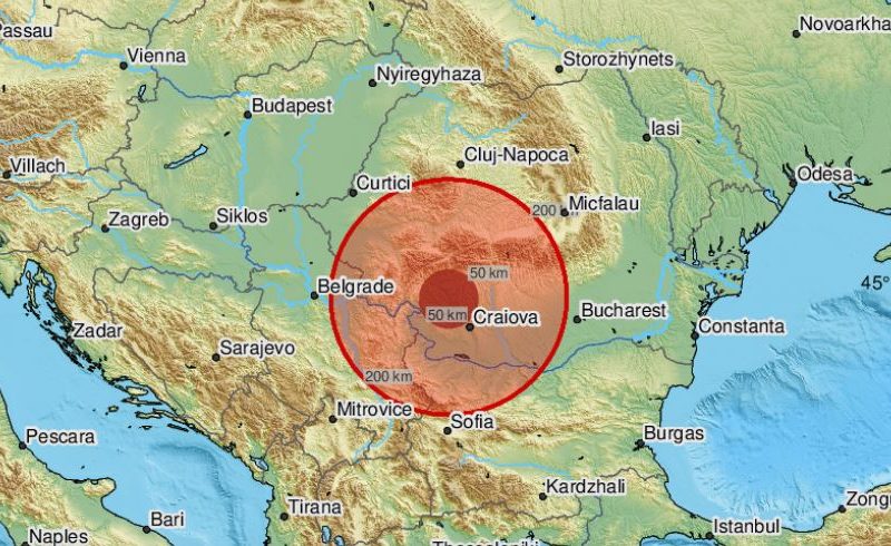 В Румунії стався землетрус. Його відчули в Сербії, Болгарії, Хорватії, Боснії та Герцеговині