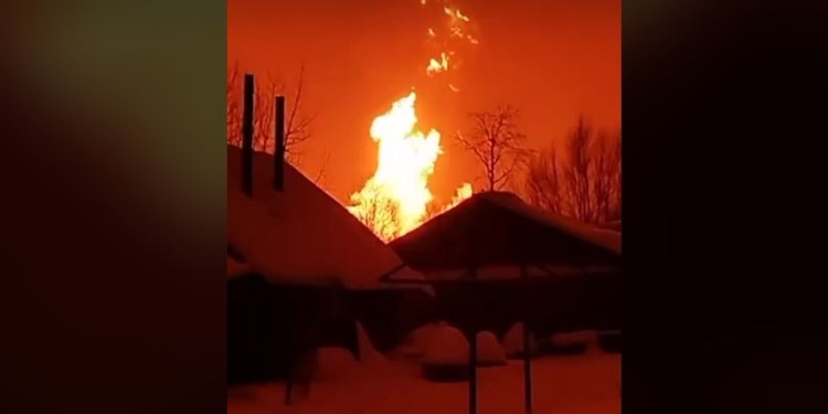В рф вибух на магістральному газопроводі (ВІДЕО)