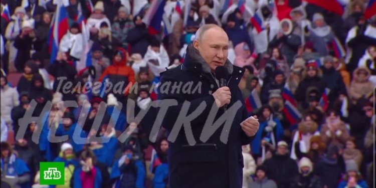 Путін за 5 хвилин виступив в Лужніках. Що сказав