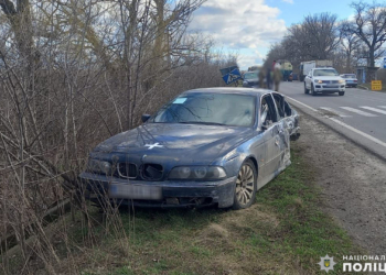 На Миколаївщині легковик врізався в припарковану вантажівку та збив насмерть людину, яка була поряд (ФОТО)