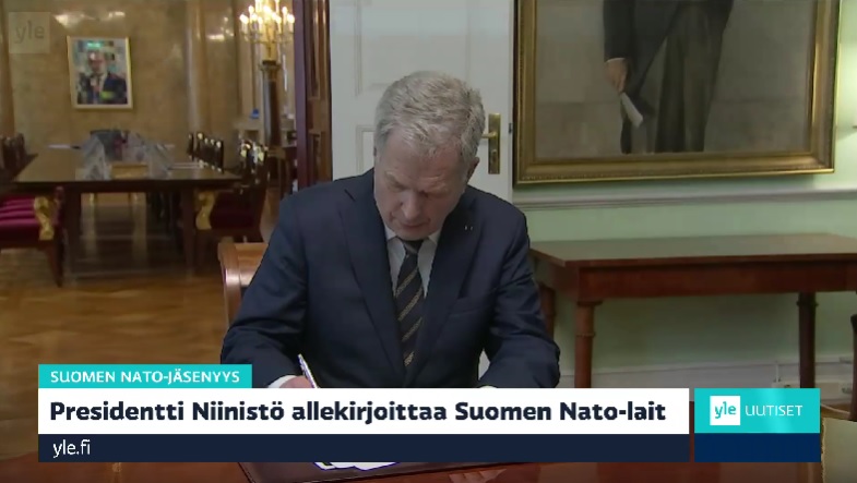 Президент Нійністьо підписав закони про вступ Фінляндії до НАТО 29