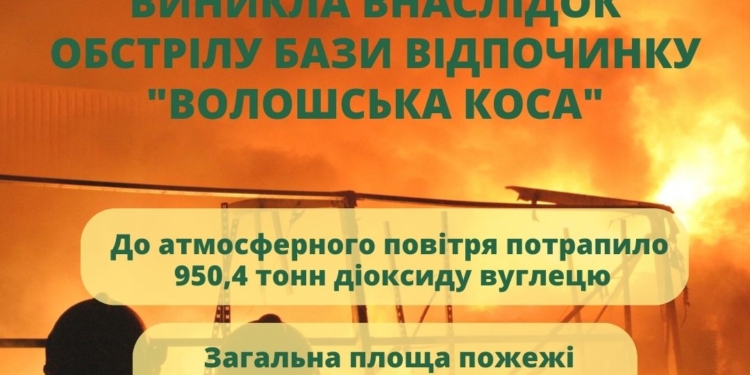 Внаслідок російського обстрілу бази відпочинку поблизу Миколаєва шкода довкіллю перевищила 2 млн.грн.