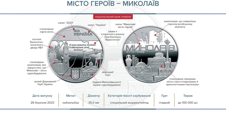 НБУ випустив пам’ятну медаль «Місто героїв – Миколаїв» (ФОТО)