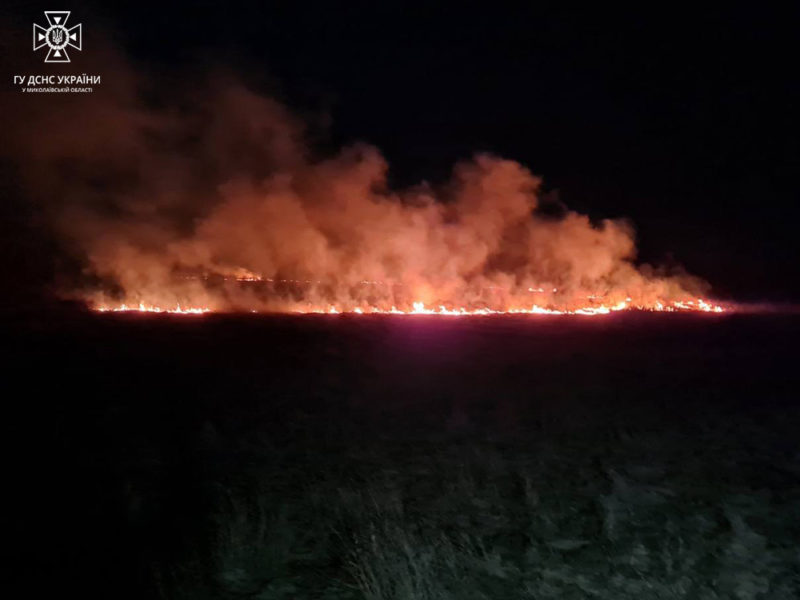 На Миколаївщині різко побільшало пожеж на відкритих територіях (ФОТО)