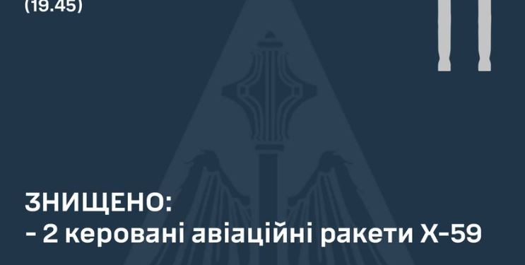 Над Одещиною ППО збила 2 керовані ракети