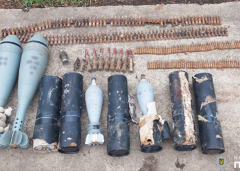 На Миколаївщині мешканці села здали поліцейському офіцеру громади знайдені гранати, сигнальну ракету, міни та набої (ФОТО)