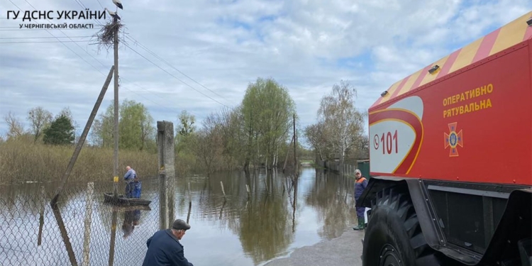 У п’яти областях України спостерігається підвищення рівня води в річках