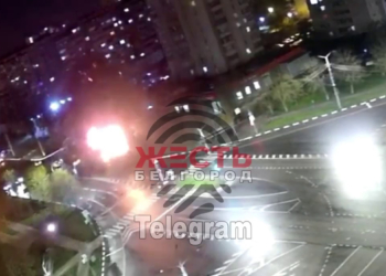 Є повне відео вчорашнього “прильоту” в Бєлгород бомби з російського літака (ВІДЕО)