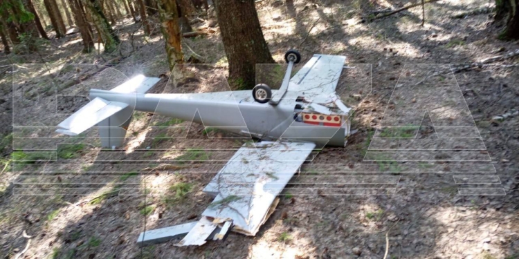 Не долетів. В Підмосков’ї впав дрон-камікадзе із 17 кг вибухівки (ФОТО)