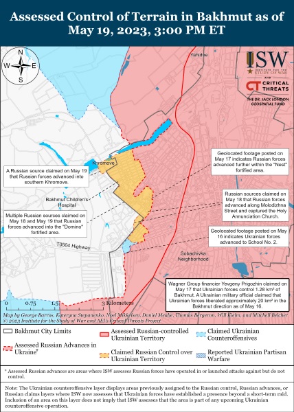 Контратаки ЗСУ усунули загрозу оточення у Бахмуті - ISW 1