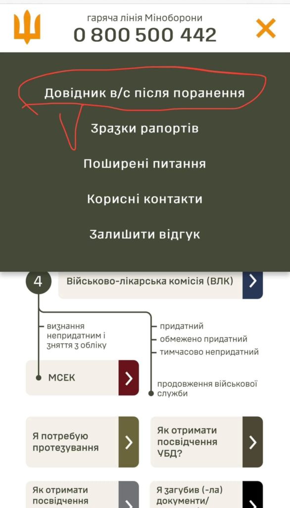 На сайті Міноборони тепер доступний розділ-довідник, присвячений шляху поранених воїнів 6