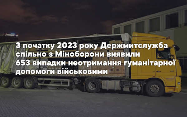 З початку 2023 року виявлено 653 випадки неотримання гуманітарної допомоги військовими – Державна митна служба