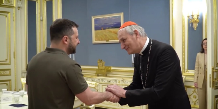 Зеленський зустрівся зі спеціальним представником Папи Римського і закликав Святий Престол зробити свій внесок в імплементацію українського мирного плану (ВІДЕО)