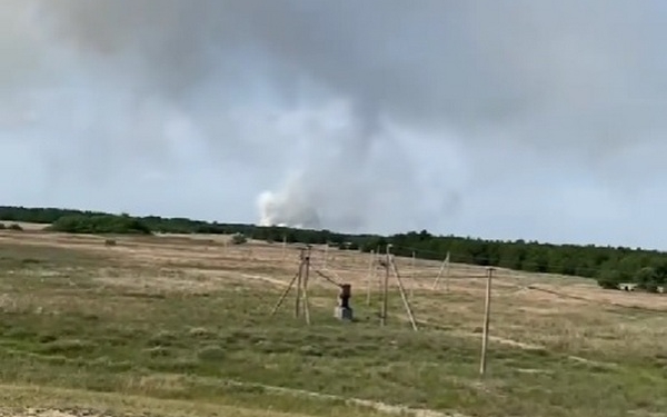 На окупованій Кінбурнській косі на Миколаївщині другу добу вирує лісова пожежа, але гасити її нічим – росіяни вкрали всю спецтехніку (ВІДЕО)