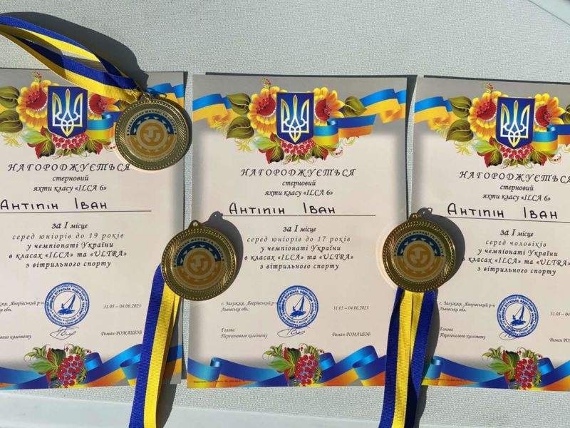 На чемпіонаті України з вітрильного спорту Іван Антіпін з Миколаєва здобув одразу три «золота» (ФОТО)
