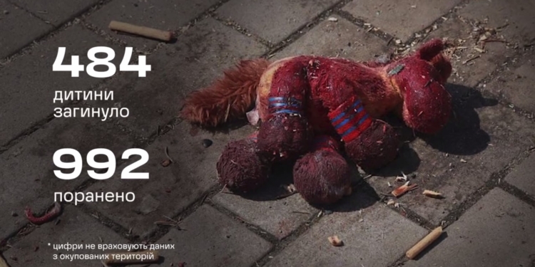 В Україні внаслідок російської агресії загинуло 484 дитини і ще 992 було поранено, 19,5 тисяч українських дітей окупанти депортували – Офіс Генпрокурора