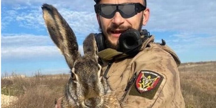 Під час розмінування Херсонщини зловили гігантського зайця (ФОТО)