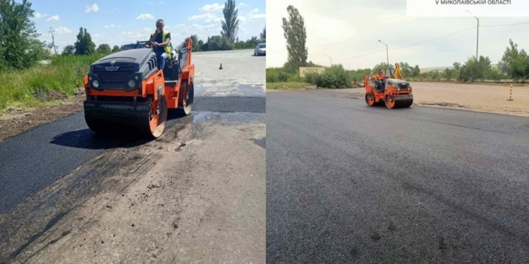 На чотирьох дорогах державного значення у Миколаївській області працюють дорожники: що роблять (ФОТО)
