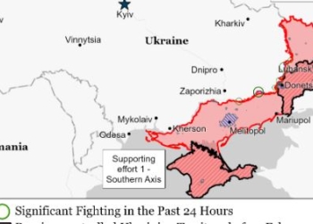 На півдні армія РФ відреагувала на українську атаку з “нехарактерним ступенем злагодженості”, – ISW