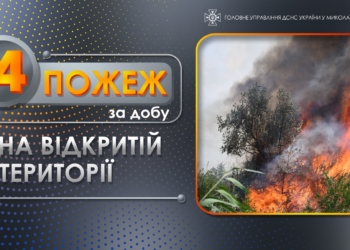 На Миколаївщині за добу було 14 пожеж в екосистемах, за тиждень – понад 70