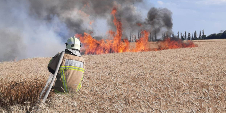 На Миколаївщині вогнеборці загасили 4 автівки, 5 га пшениці, а велику пожежу на сміттєзвалищі гасили 9 годин (ФОТО, ВІДЕО)