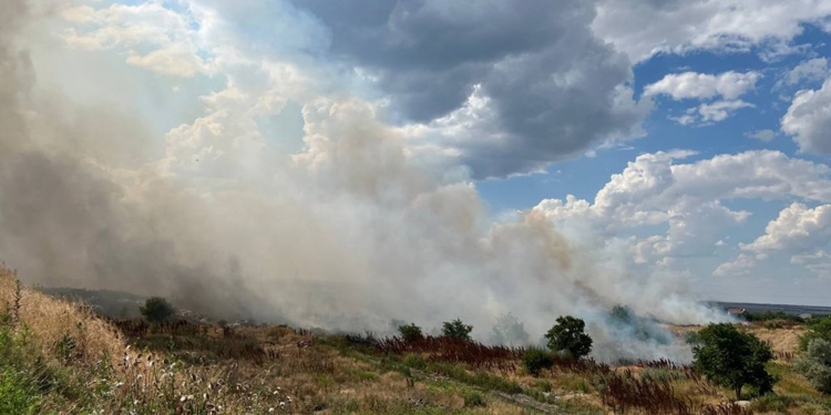 У Миколаєві вогнеборці ліквідовують масштабну пожежу сміттєзвалища (ФОТО)