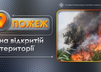 Вчора на Миколаївщині вигоріло 13 га відкритих територій
