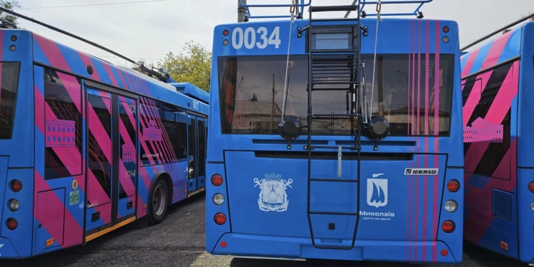 На маршрути Миколаєва випустили 34-й тролейбус «Дніпро», отриманий за кредитні кошти ЄБРР