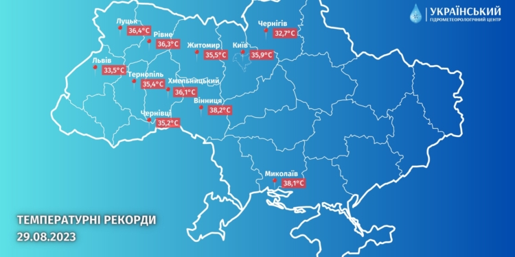 У Миколаєві та ще 10 містах і вчора були температурні рекорди