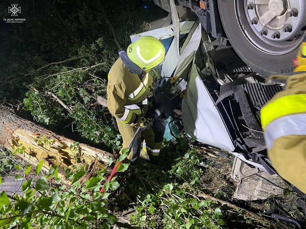 Під Миколаєвом вантажний Volvo перекинувся в кювет. Водій загинув (ФОТО) 2