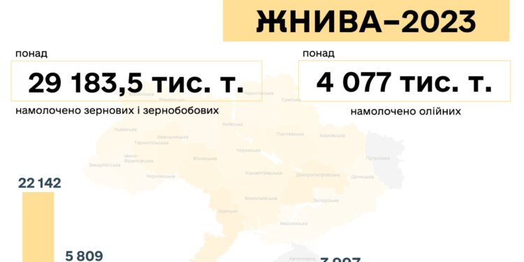 Врожай-2023: вже зібрано понад 33 млн.тонн, на Миколаївщині почали збирати гречку та просо