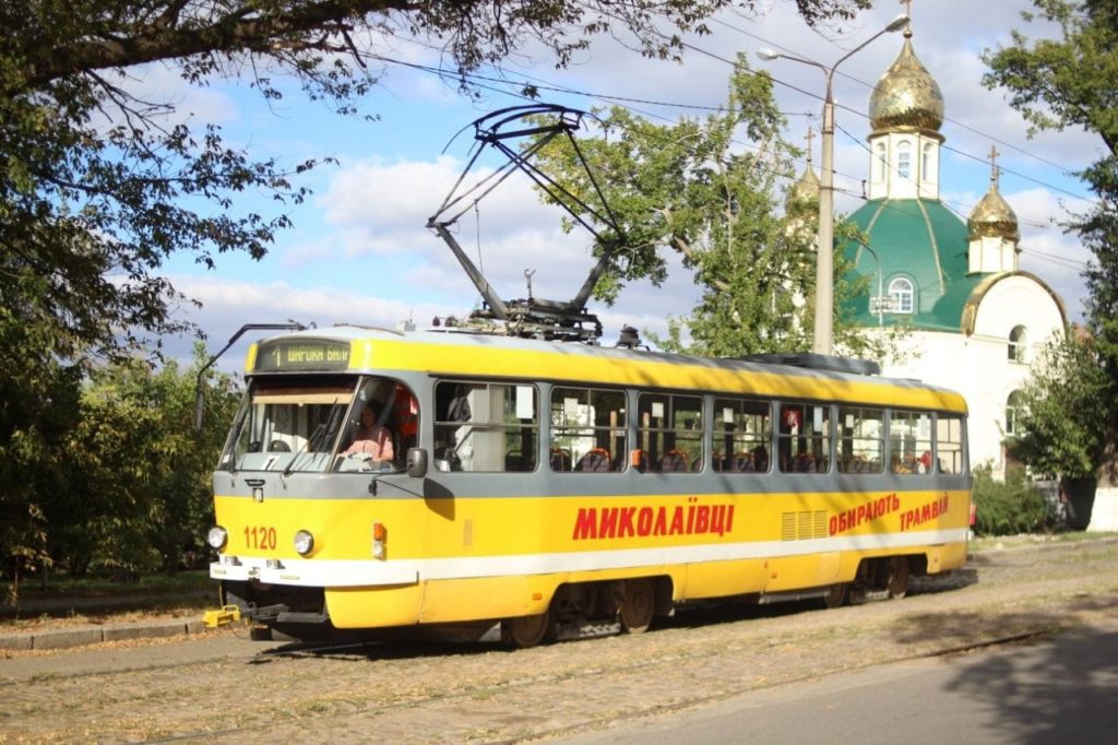 Трамвай по маршруту №1 в Миколаєві знову йде до Яхт-клубу 1