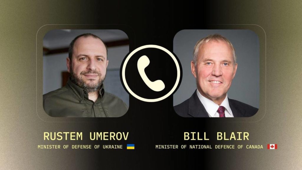 Міністр оборони України провів телефонну розмову з міністром оборони Канади 1